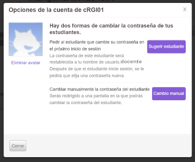 Añadir estudiantes manualmente 2