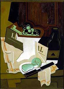 Naturaleza muerta delante del armario. Juan Gris.
