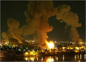 Imagen periodística: Bagdag en guerra