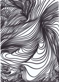 2 - Dibujo con líneas sinuosas.