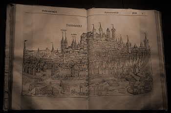 Cr&oacute;nica mundial de Schedel, incunable, Huesca