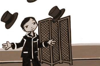 Dionisio lanza los sombreors al aire.