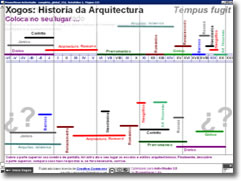 Xogo: Sit&uacute;a as etapas da historia da arquitectura no seu lugar. &Aacute;brese nunha vent&aacute; nova.