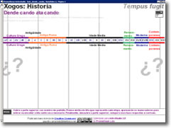 Xogo: Que s&eacute;culos abarcan as etapas da Historia? &Aacute;brese nunha vent&aacute; nova.