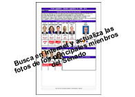 Busca en Internet y actualiza las fotos de los principales mienbros del Senado. Se abre en ventana nueva.
