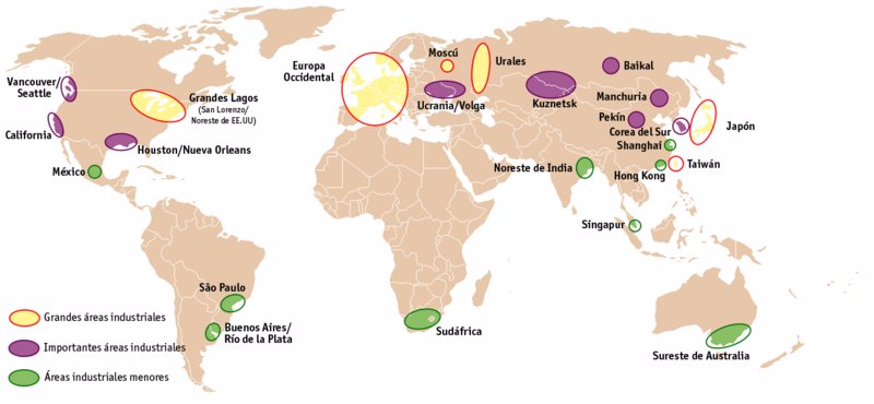 Zonas industriais no mundo Zonas industriais no mundo