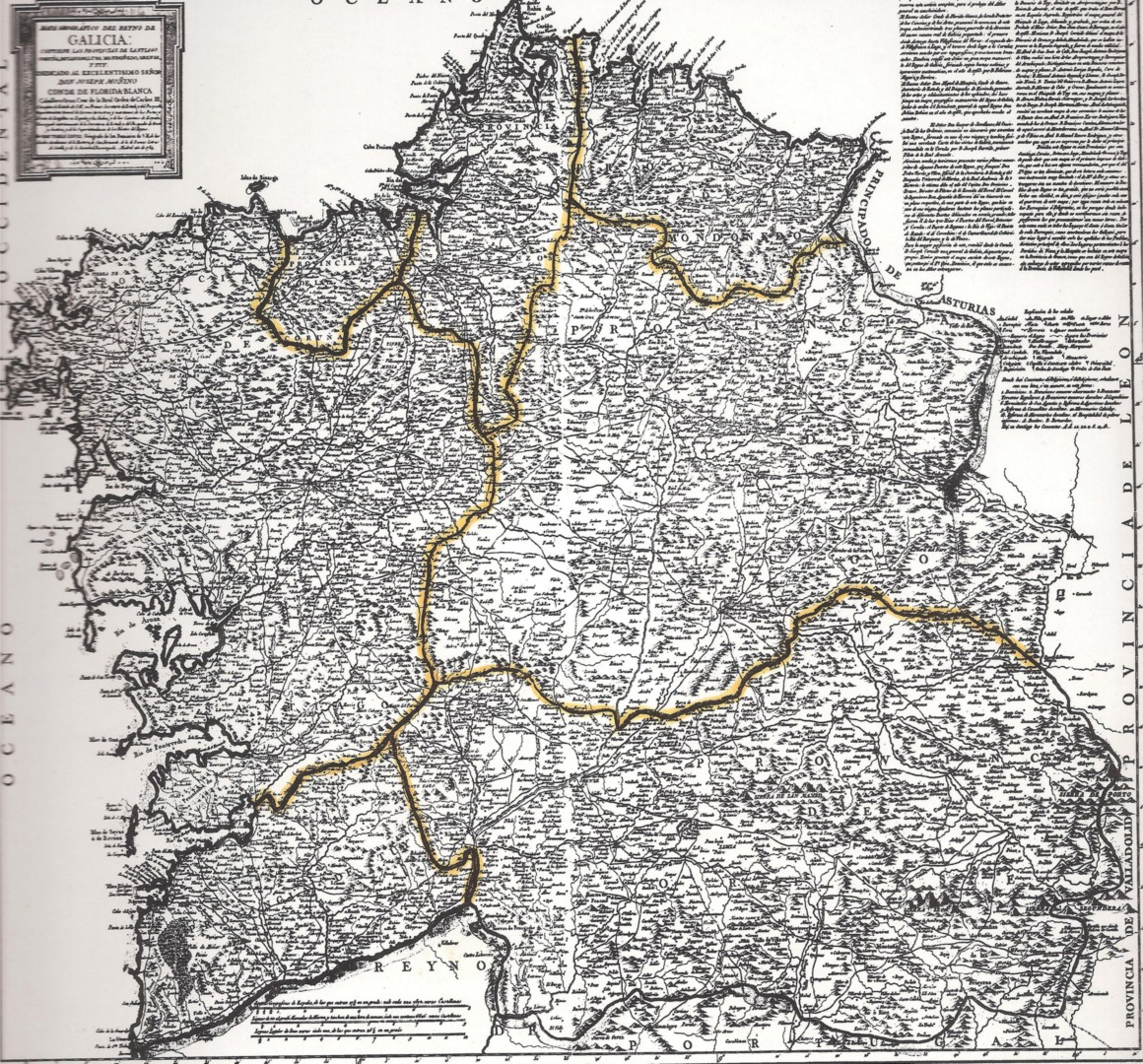 Mapa do Reino de Galicia 