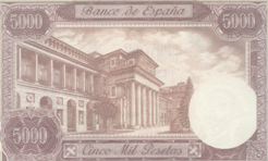 reverso dun billete de 5.000 pesetas
