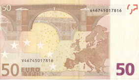 reverso dun billete de 50 euros