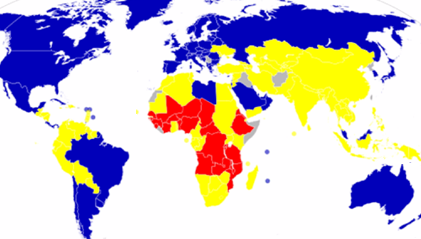 Mapa do mundo para o IDH dos diferentes Estados, Informe 2007/2008 (PNUD)