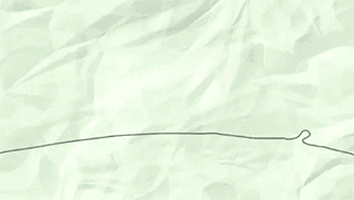 Animación na que unha liña se transforma en distintas formas e figuras realizada coa app Animation Desk