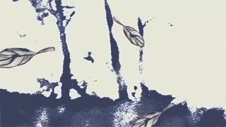 Animación dunhas follas en movemento realizada coa app Photo Puppet