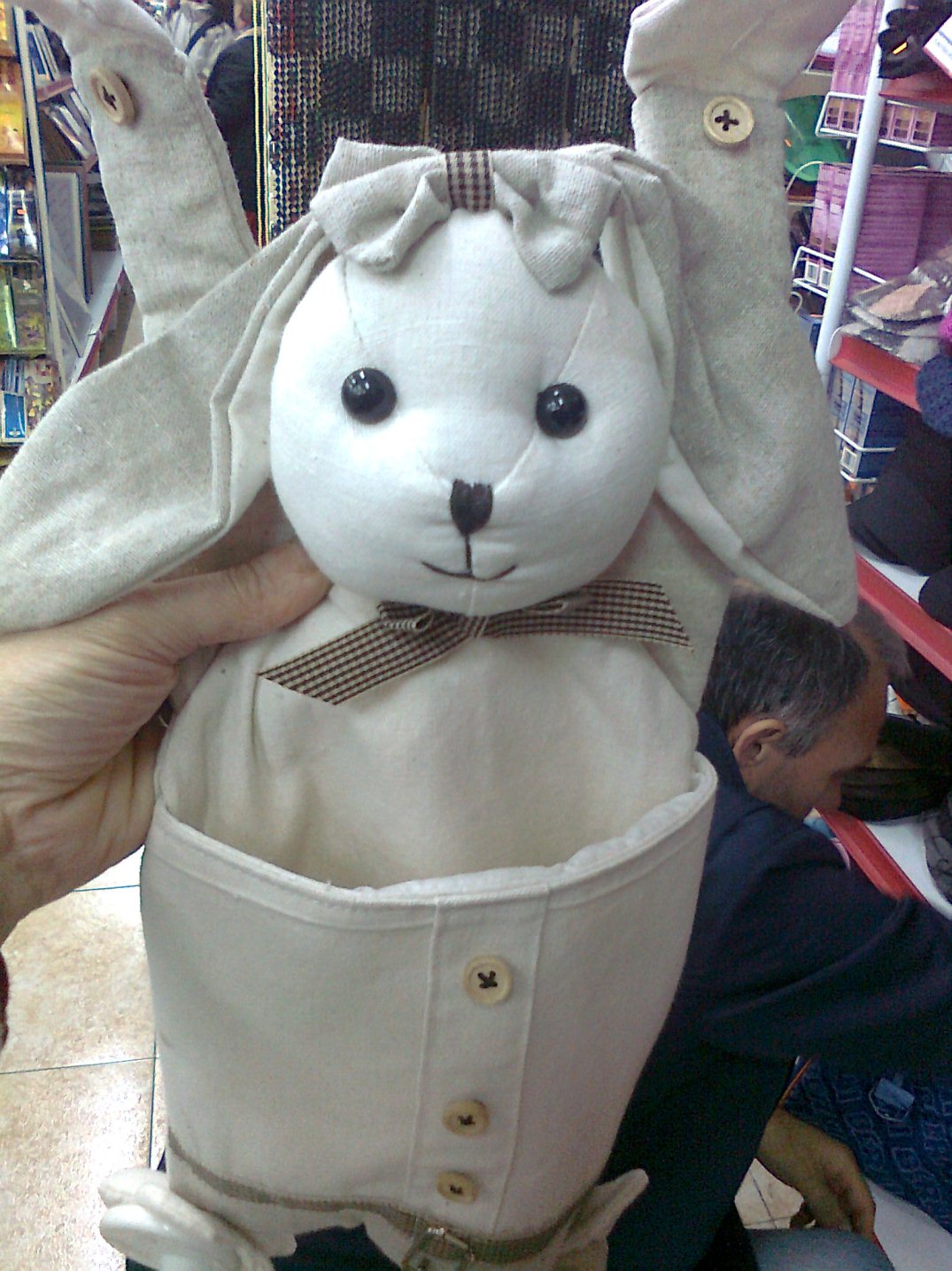 Coello branco de tela