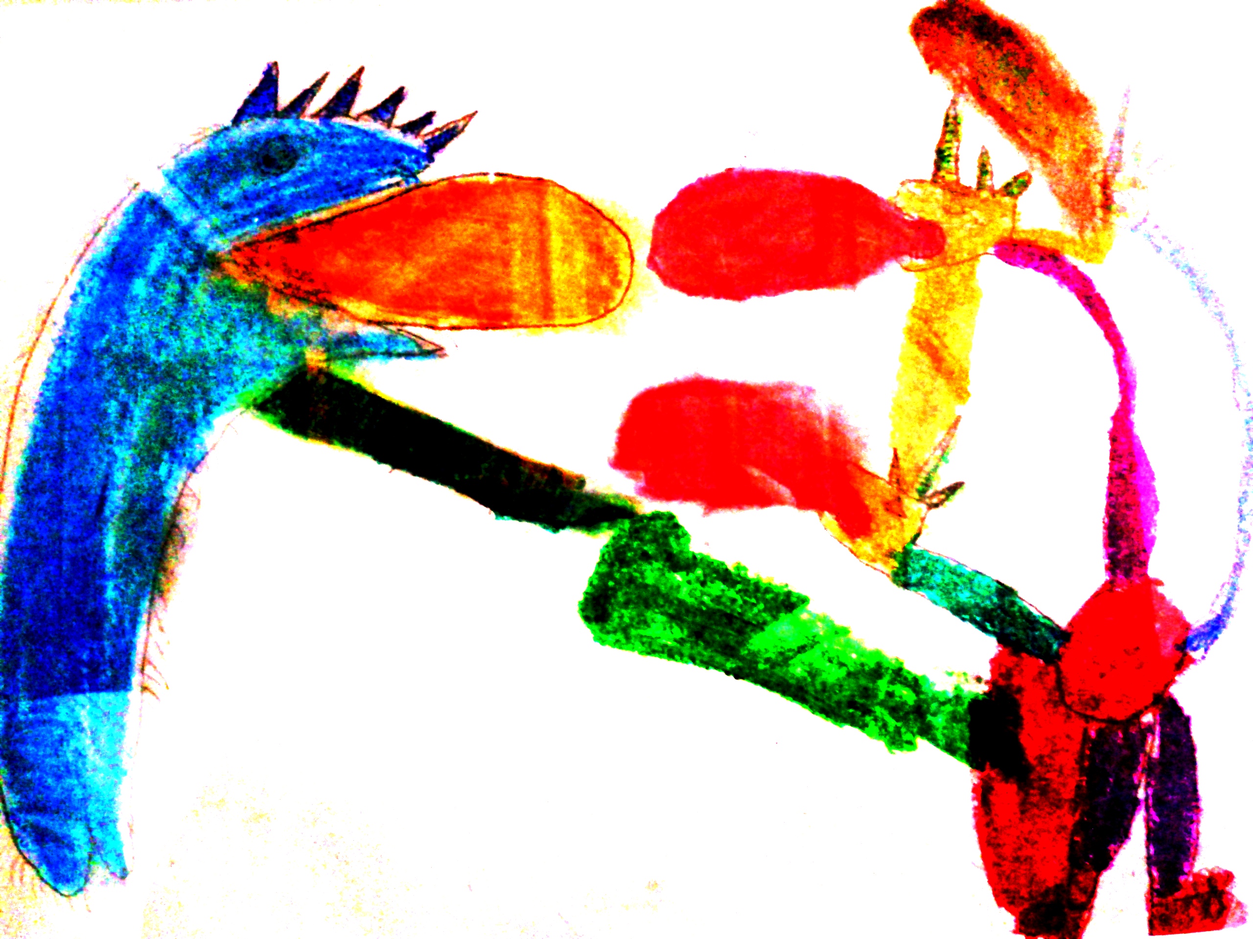 Monstro monstros de cores pelexando