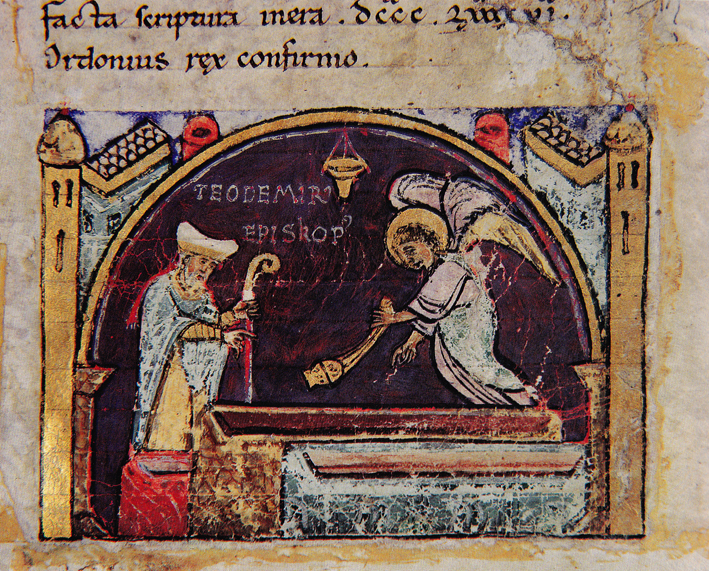 Teodomiro descubre o sepulcro de Santiago. Tumbo A