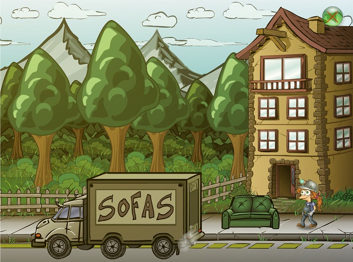 Imagen de portada de la animación "El sofá nuevo".