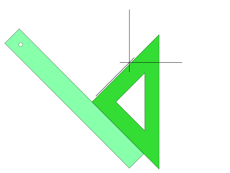 Dibujo del eje inclinado Y