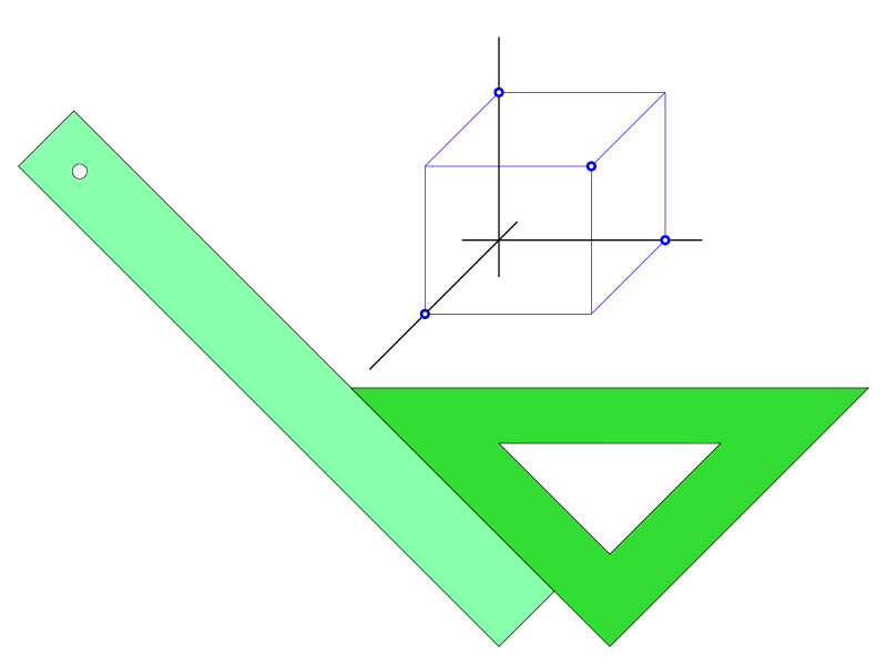 Representamos la figura a partir del alzado o perfil en verdadera magnitud sobre el plano XZ