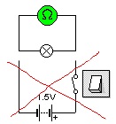 Esquema eléctrico indicando cómo colocar el ohmímetro sin conectar a tensión.