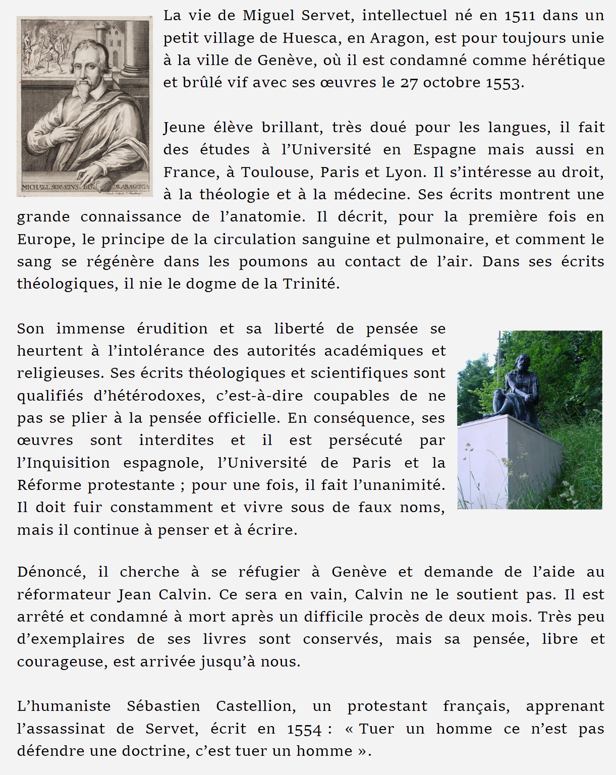 Image 1 : “Michael Servetus” gravure de Christian Fritzsch (fin XVIe - début XVIIe siècles). Sous licence Creative Commons Image 1 : “Michael Servetus” gravure de Christian Fritzsch (fin XVIe - début XVIIe siècles). Sous licence Creative Commons