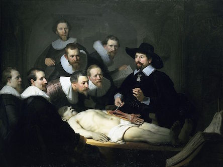 Rembrandt. Lección de anatomía.