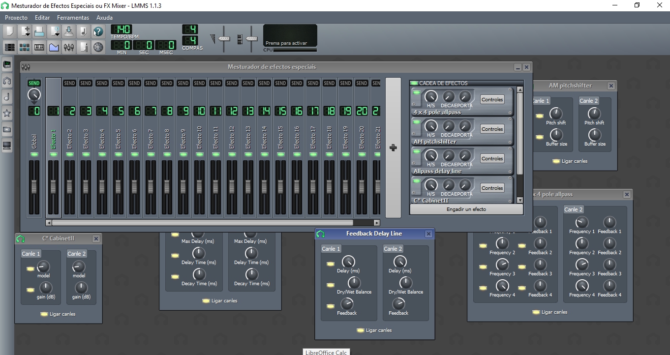 LMMS - Mesturador de Efectos Especiais ou FX Mixer