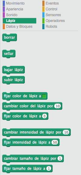 Instrucciones del lápiz