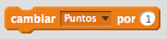 Instrucción cambiar puntos