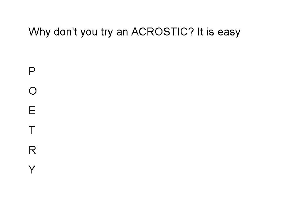 Acrostic