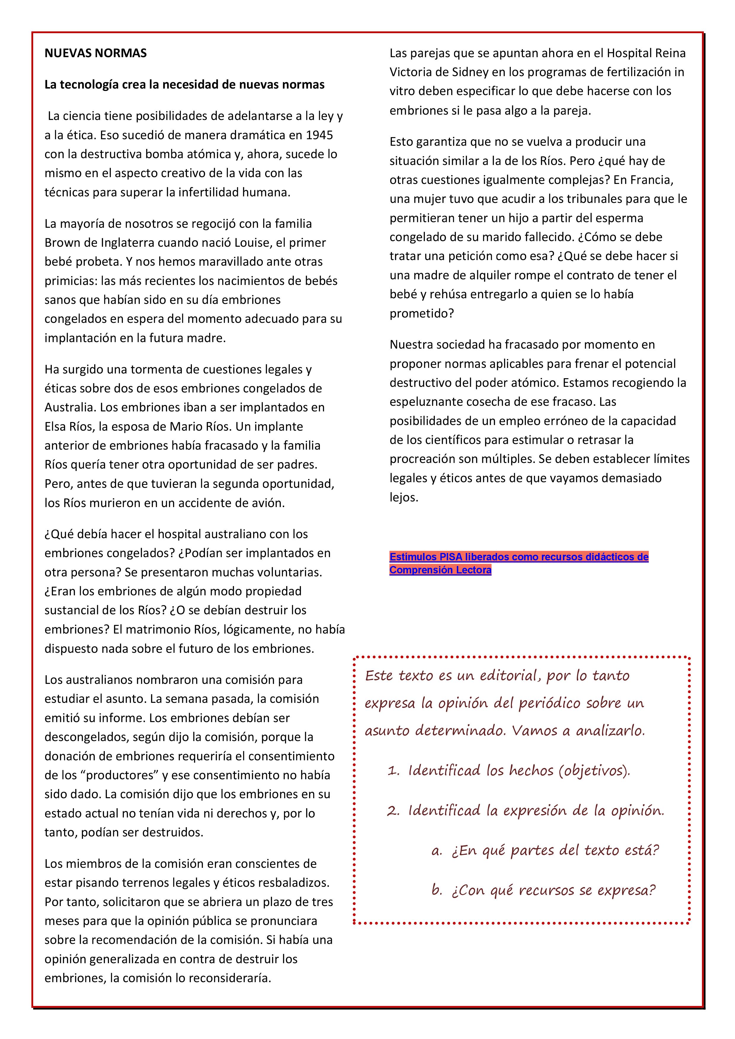 Nuevas normas Nuevas normas