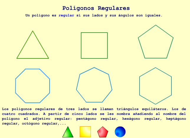 Polígonos regulares Polígonos regulares