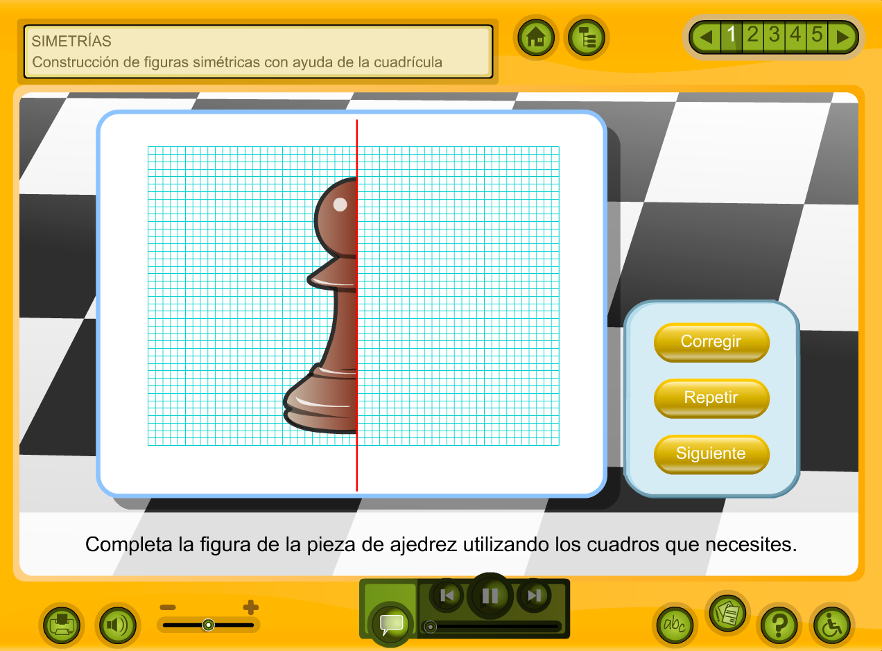 Construcción de figuras simétricas con ayuda de la cuadrícula Construcción de figuras simétricas con ayuda de la cuadrícula