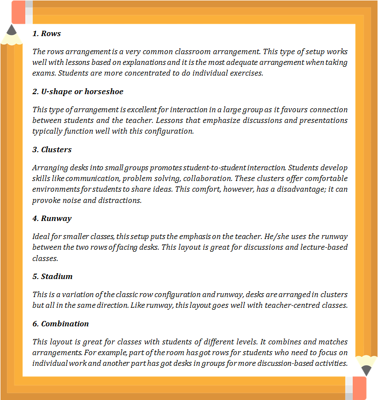 Seating arrangements