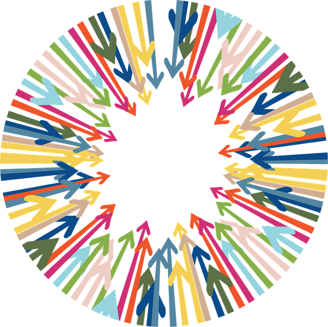 arrows frechas de cores en círculo