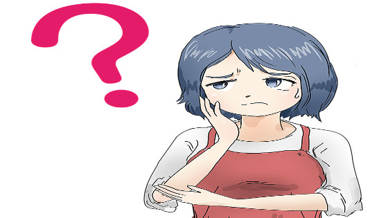 Dibujo de chica con gesto de preocupación