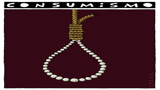 Humor gráfico: un collar de perlas en la parte de arriba se convierte en una soga