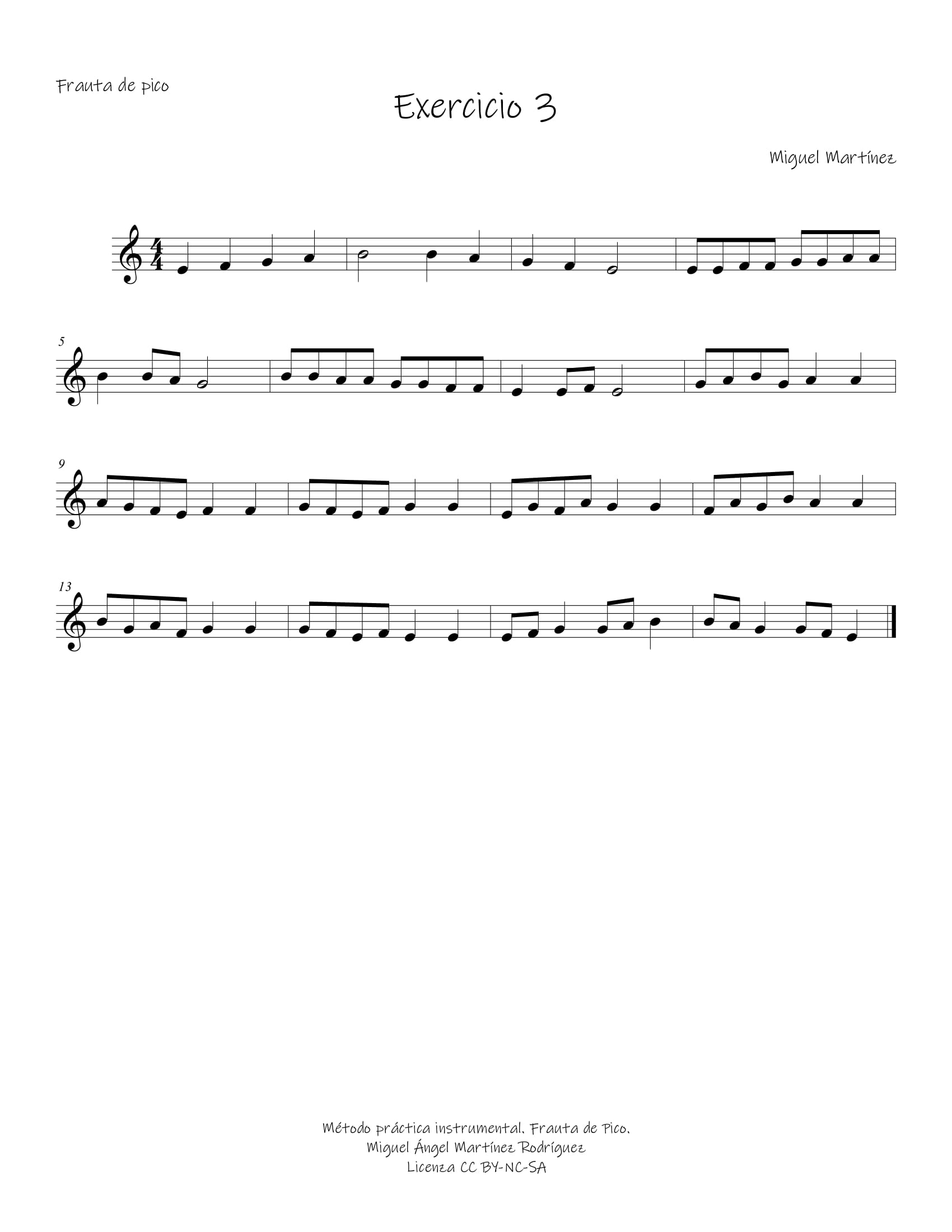 exercicio MI FA SOL LA SI