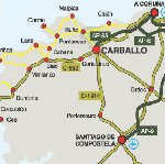 Mapa de situación de Carballo