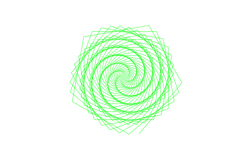 Espiral en pantalla con Logo. Debuxo dunha espiral en pantalla a partir da programación en logo.