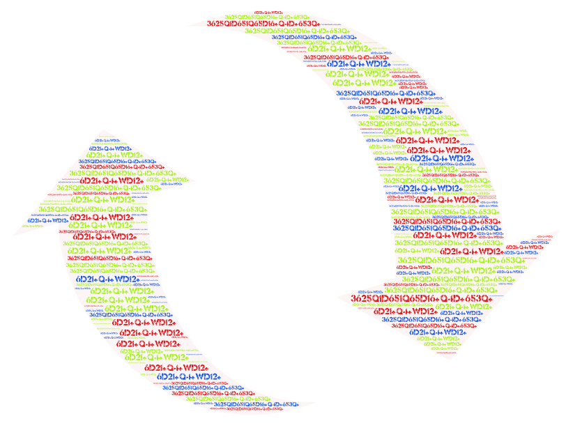 Frechas con caracteres alfanuméricos