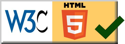 Logo de certificado do estándar W3C para a linguaxe HTML5