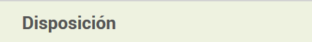 Botón "Disposición"
