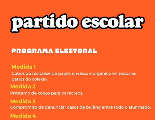Captura dun programa eleitoral feito en Canva