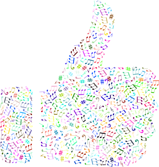 Man con figuras musicais