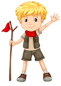 A young Boy Scout Free Vector 