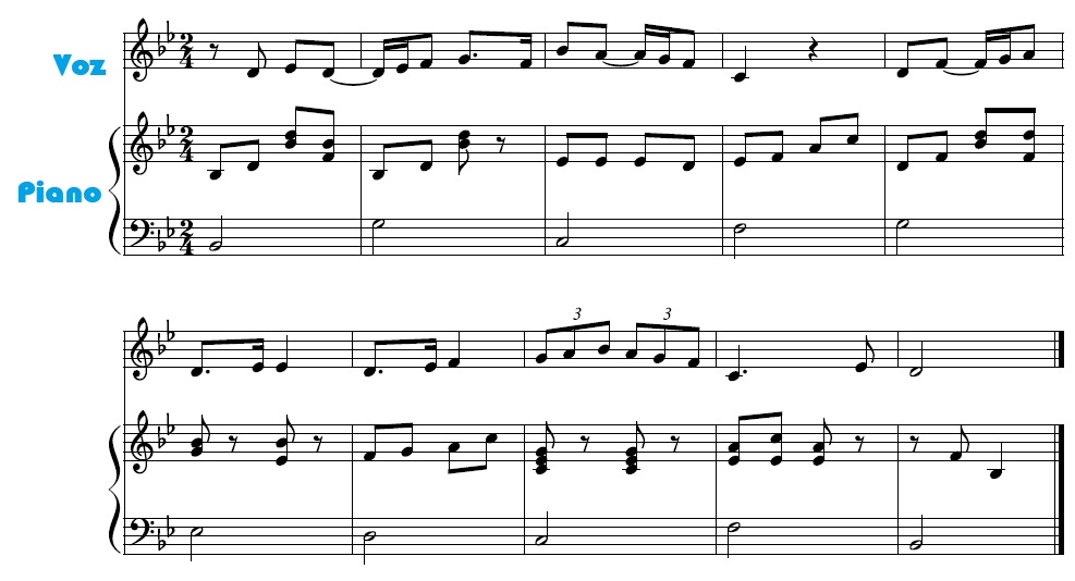 Partitura Voz e piano