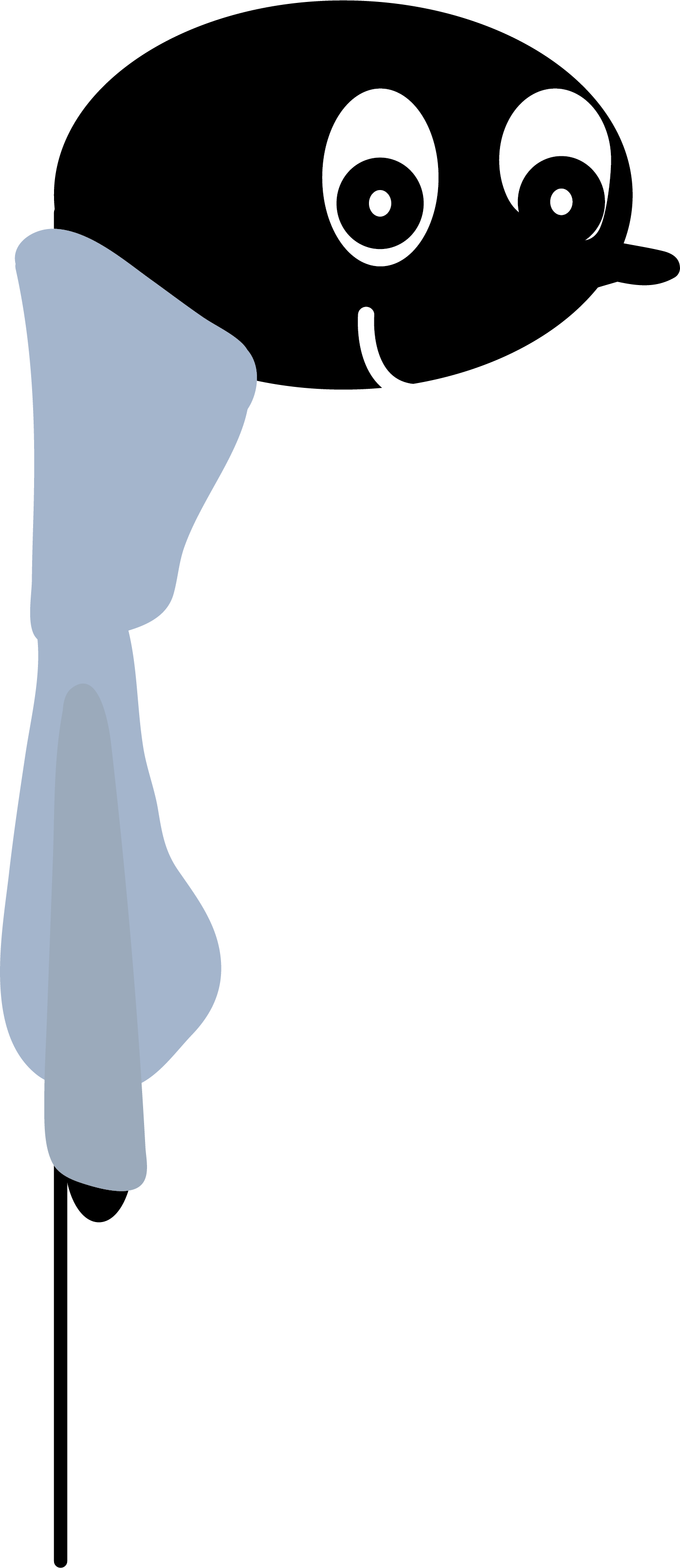 Unha negra animada cun sorriso