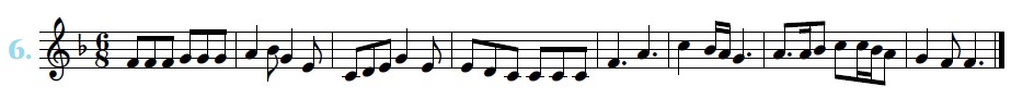 Melodía 6/8 en Fa M