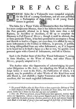 Prefacio da edición das sonatas de William Flackton