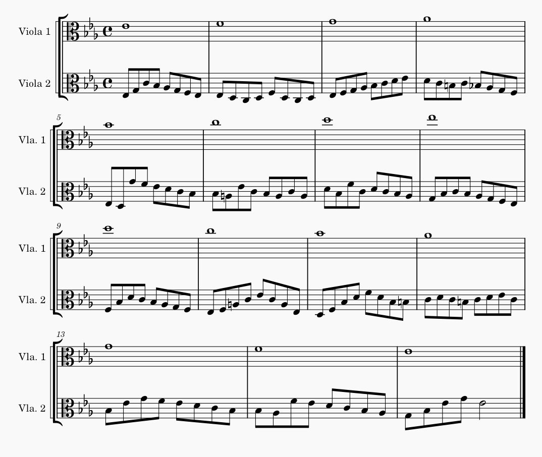 partitura escala en la Maior